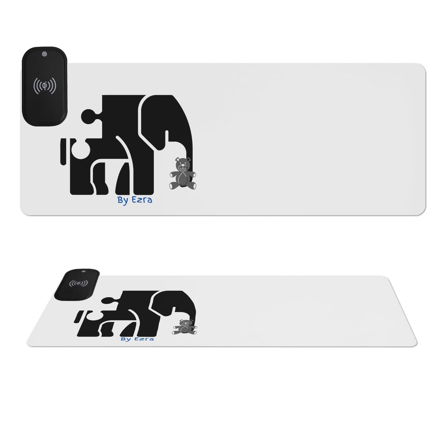 Wireless Charging PU Leather Smooth Desk Pad Gaming Mouse Pad
