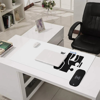 Wireless Charging PU Leather Smooth Desk Pad Gaming Mouse Pad