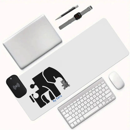 Wireless Charging PU Leather Smooth Desk Pad Gaming Mouse Pad