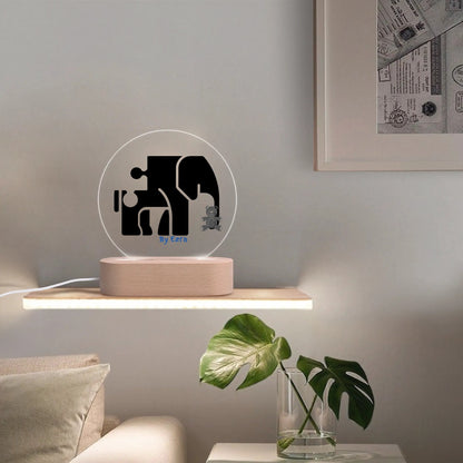 By Ezra Acrylic Round Lamp Night Light