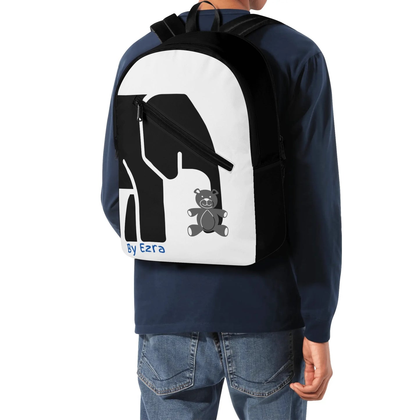 By Ezra Half Print Backpack