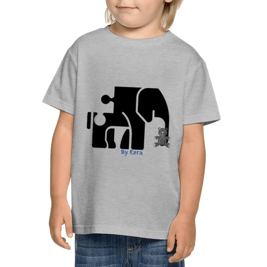 By Ezra Kids Cotton Print T-Shirt